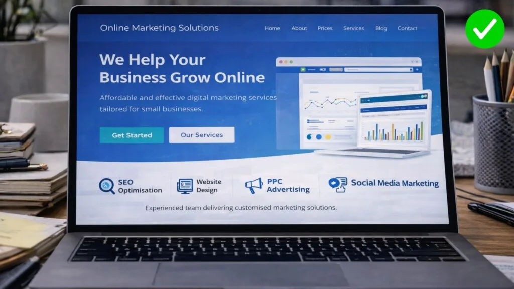 small business web design company good design image