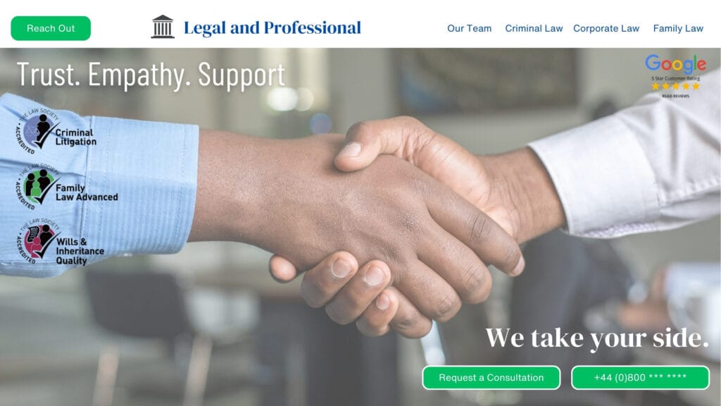 Legal and Professional Homepage Design