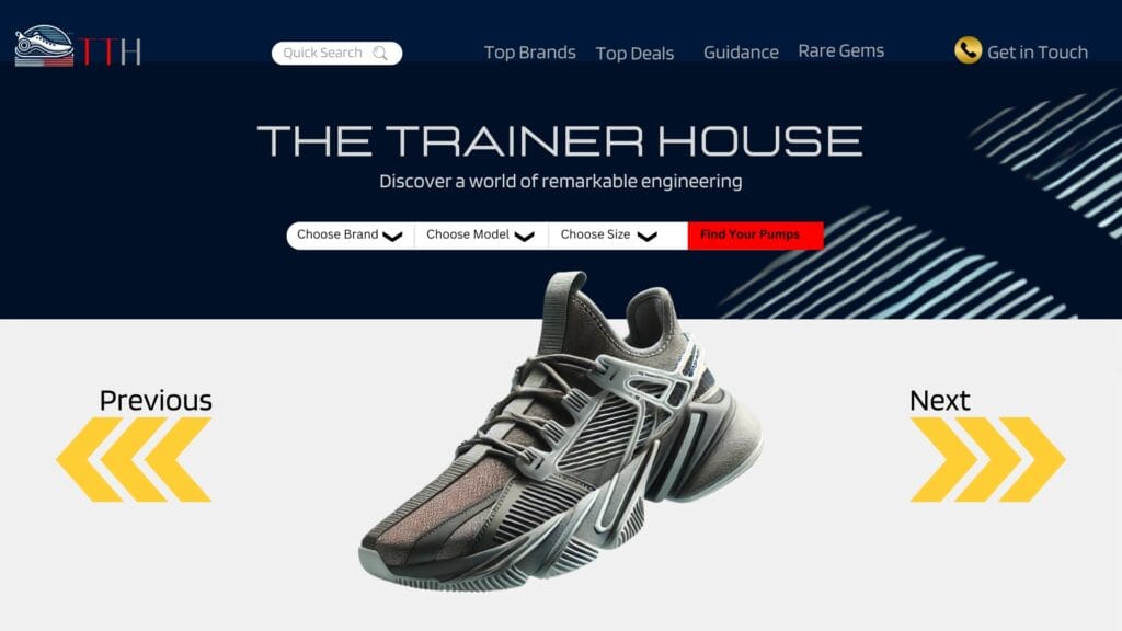 The Trainer House Homepage Design