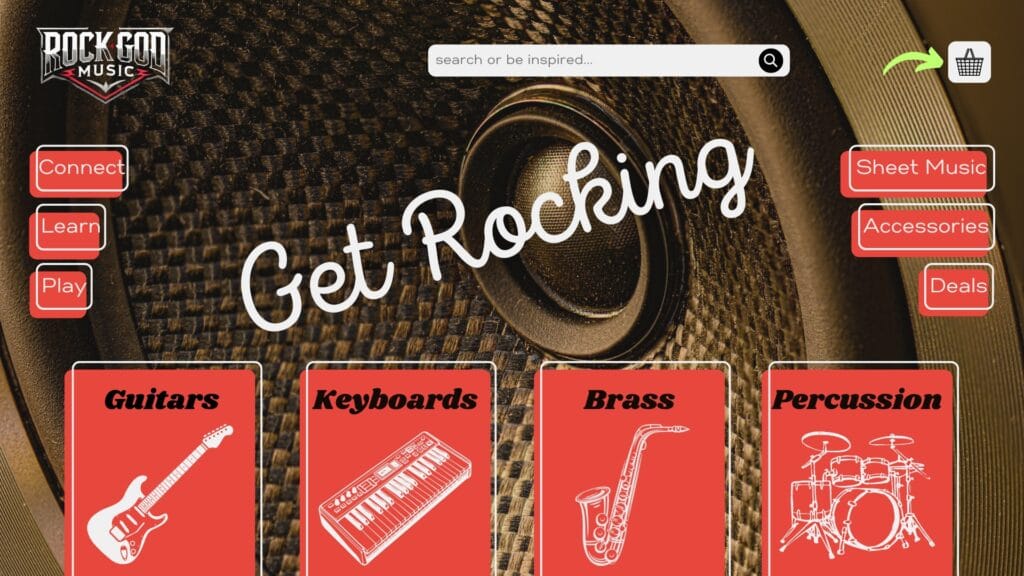 Rock God Music Homepage Design