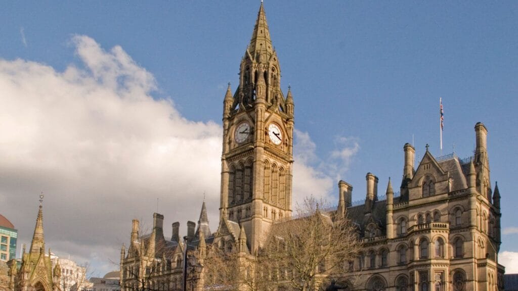 Affordable websites in Manchester. An image of the Manchester town hall. Photo by Mark Andrew.