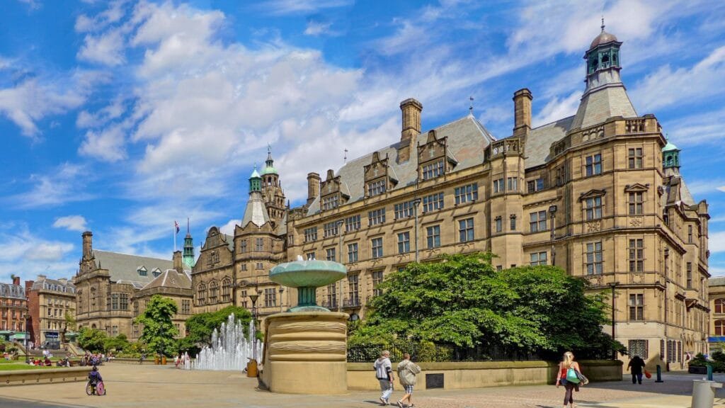 A photo of Sheffield Town Hall. Representing affordable websites in Sheffield. Photo by Tim Green.