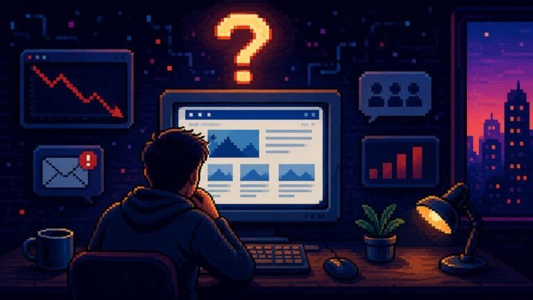 Business owner wondering why a website not getting enquiries isn't generating new customers despite being online.