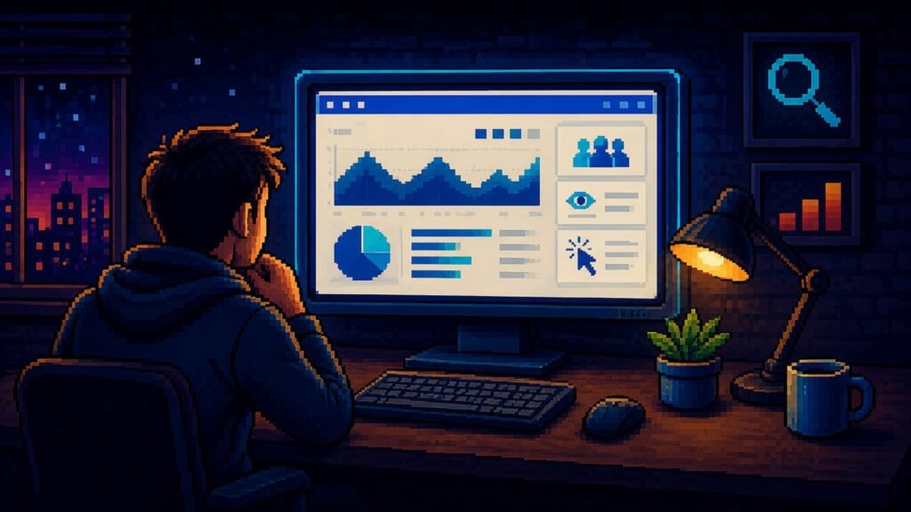 Website not getting enough enquiries. Business owner reviewing website analytics to identify whether poor performance is caused by the website or a lack of visitors.